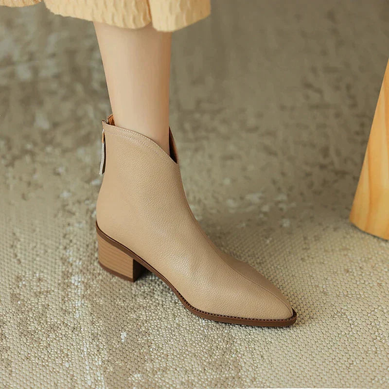 Pointed-Toe Ankle Boots for Women – Chic & Comfortable Design