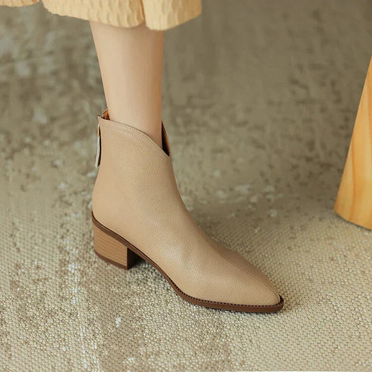 Pointed-Toe Ankle Boots for Women – Chic & Comfortable Design