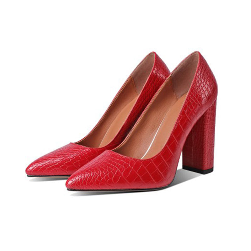 Pointed-Toe Block Heel Pumps for Women – Chic & Elegant Style
