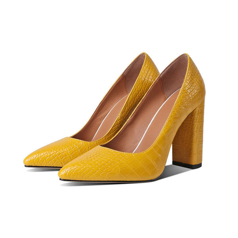Pointed-Toe Block Heel Pumps for Women – Chic & Elegant Style