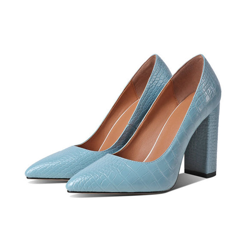 Pointed-Toe Block Heel Pumps for Women – Chic & Elegant Style