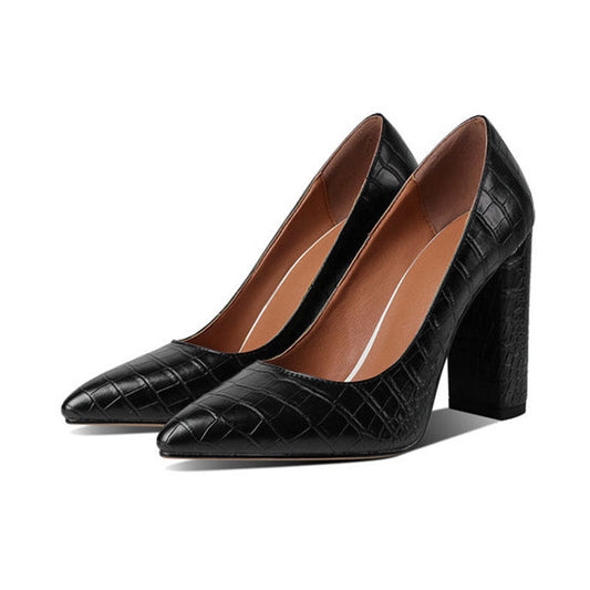 Pointed-Toe Block Heel Pumps for Women – Chic & Elegant Style