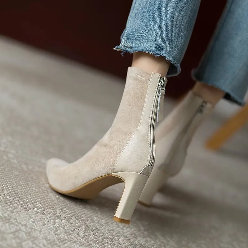 Pointed Toe Stiletto Ankle Boots for Women – Elegant & Versatile