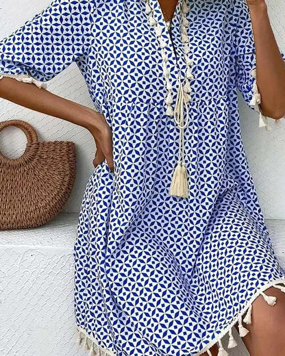 Printed Mini Dress for Women – Stylish & Comfortable for Summer Wear-Caliboot