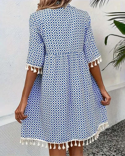 Printed Mini Dress for Women – Stylish & Comfortable for Summer Wear-Caliboot