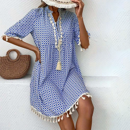 Printed Mini Dress for Women – Stylish & Comfortable for Summer Wear-Caliboot