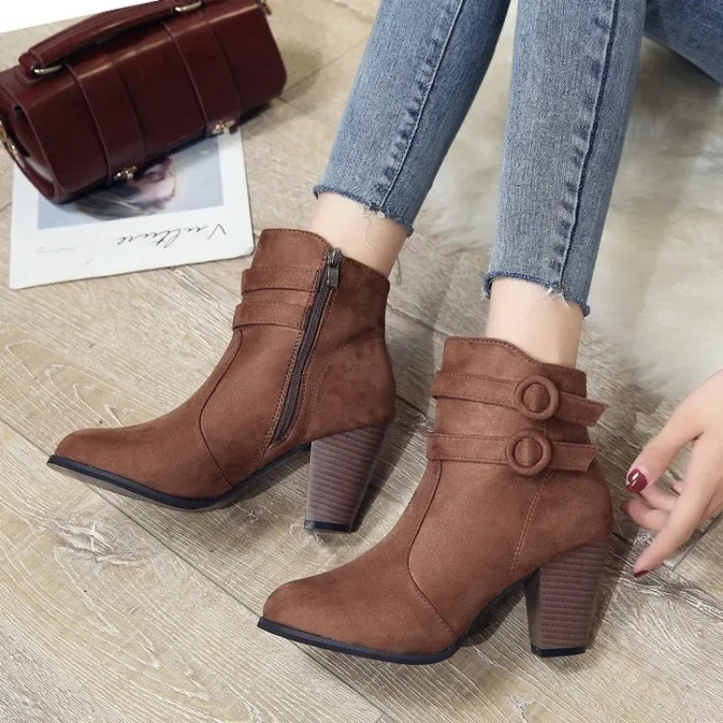 Retro Ankle Boots for Women – Timeless Style & Comfort