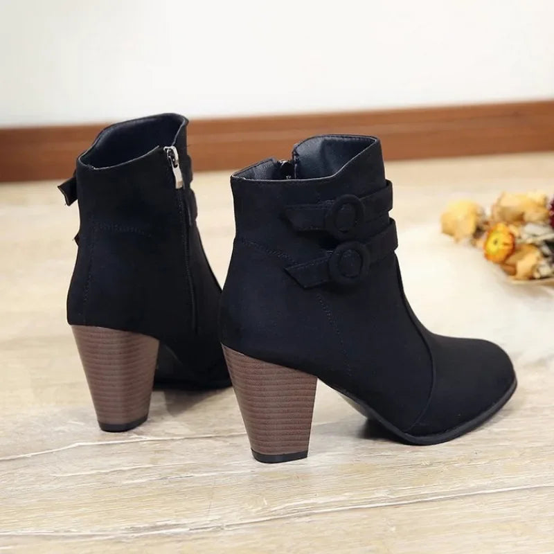 Retro Ankle Boots for Women – Timeless Style & Comfort