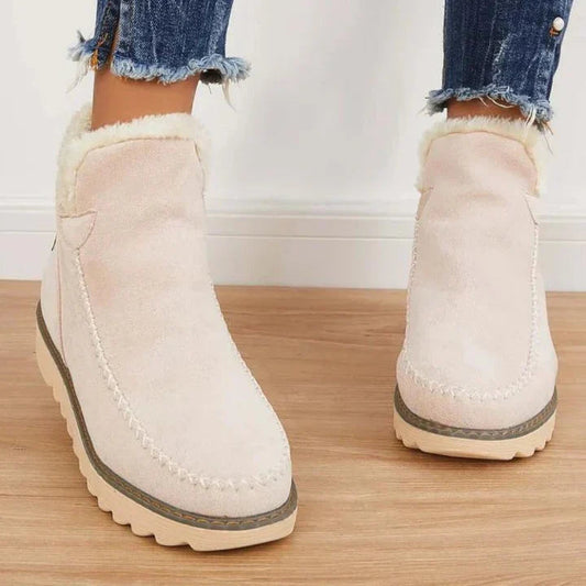 Retro Thick-Soled Snow Boots for Women – Cozy & Stylish Comfort