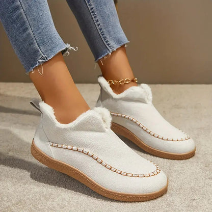 Round Toe Black Ankle Boots for Women – Stylish & Cozy Comfort