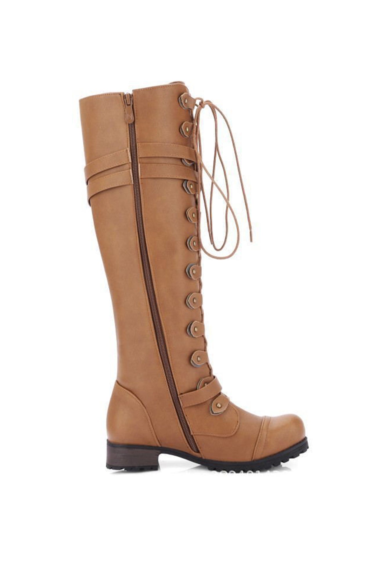 Round-Toe Black Knee High Boots for Women – Bold & Edgy Style