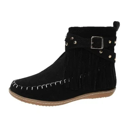 Round Toe Winter Boots for Women – Stylish & Comfortable