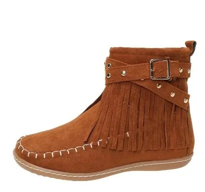 Round Toe Winter Boots for Women – Stylish & Comfortable