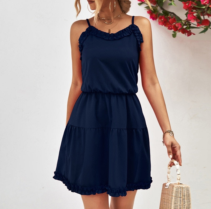 Leonie - Robe Mini à Volants pour Femmes – Élégante & Légère