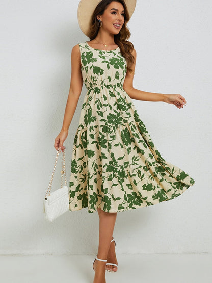 Nadja - Robe Midi Fleurie pour Femmes – Élégante & Légère