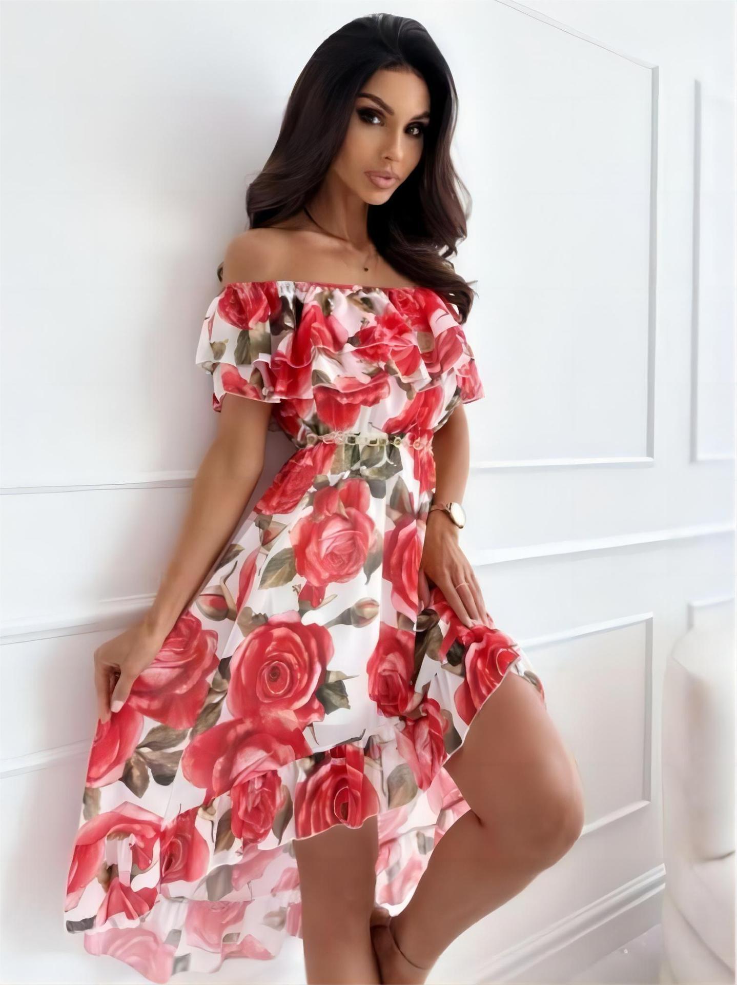 Karla - Robe Épaules Nues pour Femmes – Flatteuse & Légère