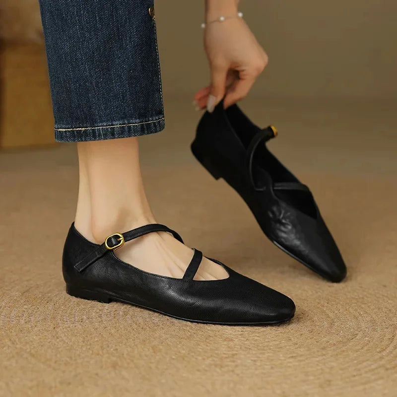 Elora Leather Flats Caliboot