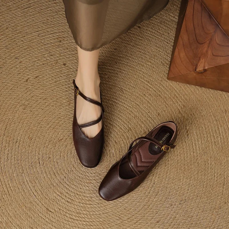 Elora Leather Flats Caliboot