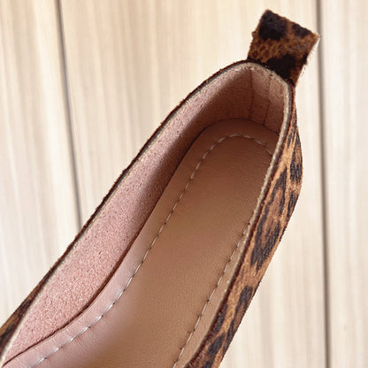 Leopard Vale Leather Flats Caliboot