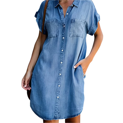 SADIE – Robe Longue Femme en Denim – Élégante et Confortable 0