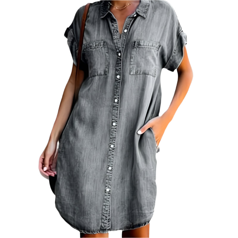 SADIE – Robe Longue Femme en Denim – Élégante et Confortable 1