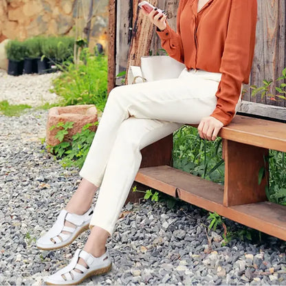 Sandales Vintage en Cuir Véritable