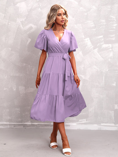 Anaëlle – Robe Élégante Midi pour Femmes – Gracieuse & Polyvalente