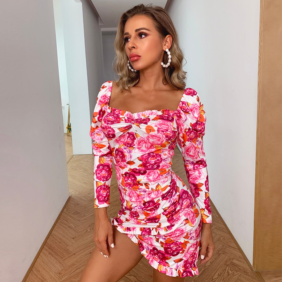 Océane – Robe Mini Imprimée pour Femmes – Tendance & Confortable