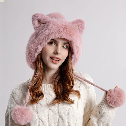 "Snowpounce" Vegan Fur Hat Caliboot