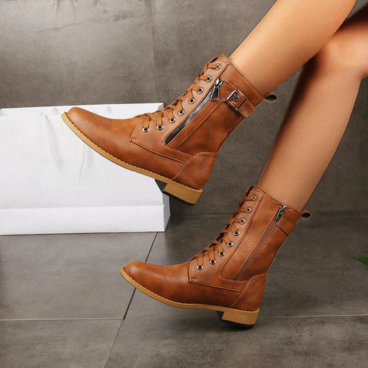 Brandy Leather Boots Caliboot
