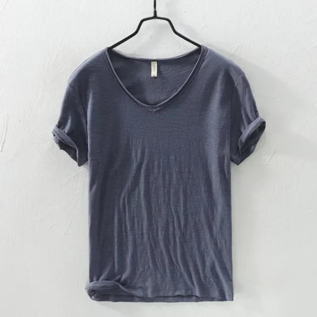Elias - T-Shirt à Col V pour Hommes – Intemporel & Stylé