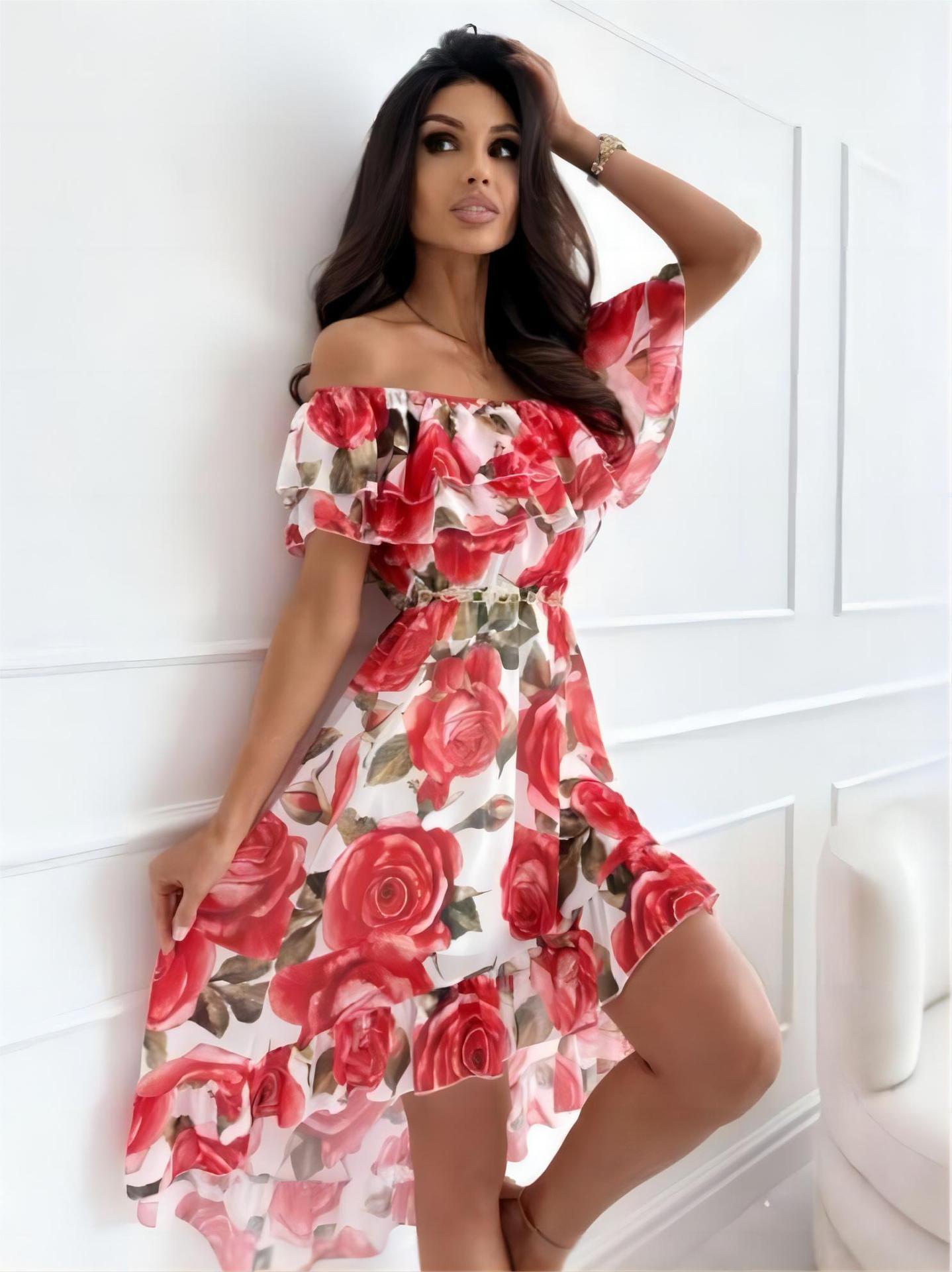 Karla - Robe Épaules Nues pour Femmes – Flatteuse & Légère