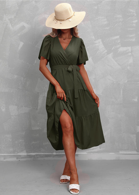 Anaëlle – Robe Élégante Midi pour Femmes – Gracieuse & Polyvalente