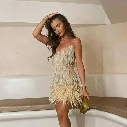 Sequined Mini Dress for Women – Elegant & Stylish for Evenings-Caliboot