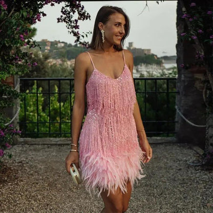 Sequined Mini Dress for Women – Elegant & Stylish for Evenings-Caliboot