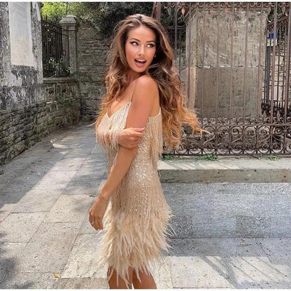 Sequined Mini Dress for Women – Elegant & Stylish for Evenings-Caliboot