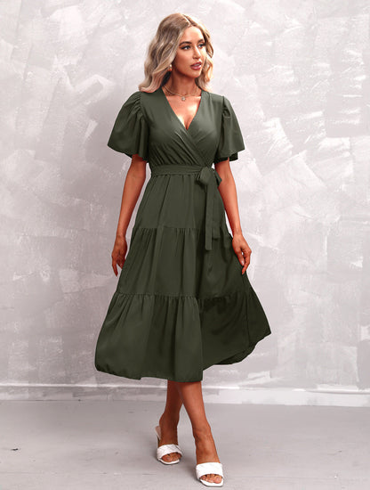 Anaëlle – Robe Élégante Midi pour Femmes – Gracieuse & Polyvalente