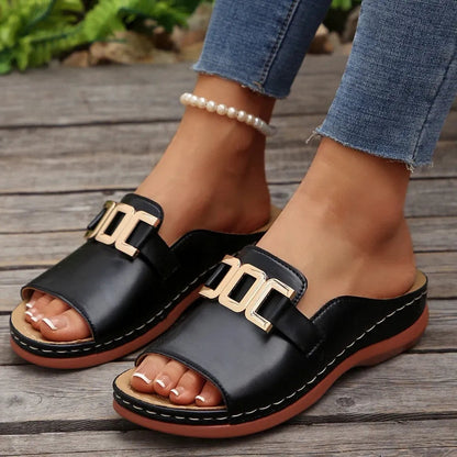 Slip-On Orthopedic Sandals for Women – Chic Comfort & Versatility