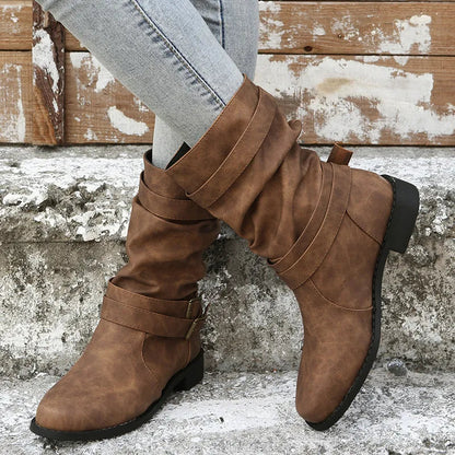 Slouch Mid-Calf Boots for Women – Effortlessly Chic & Comfortable