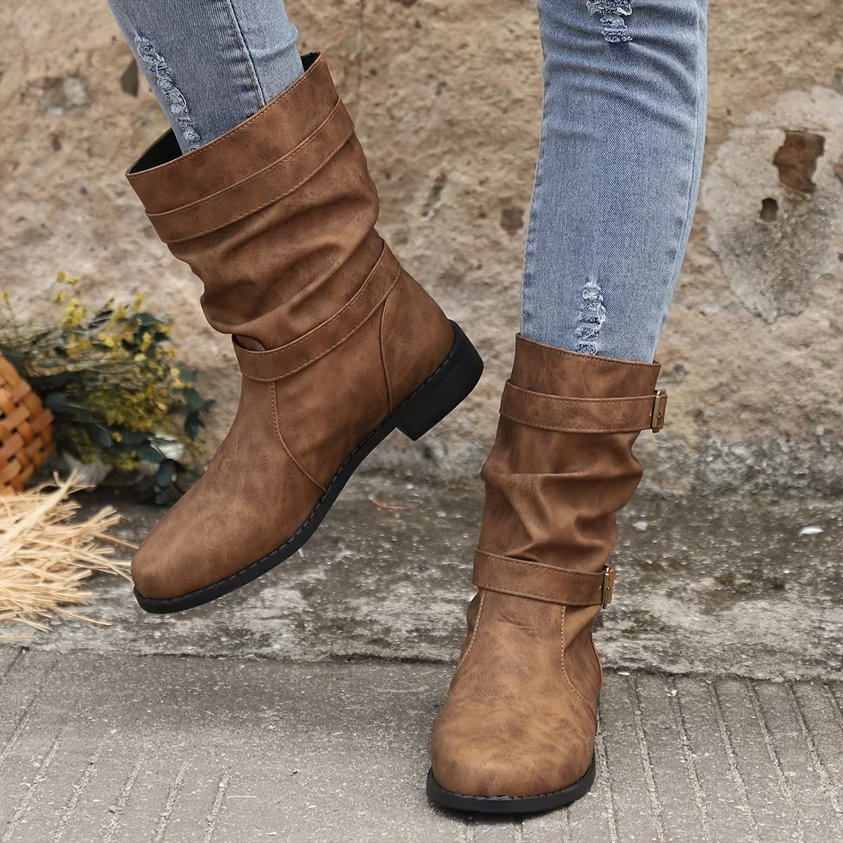 Slouchy Black Ankle Boots for Women – Chic & Stylish Comfort