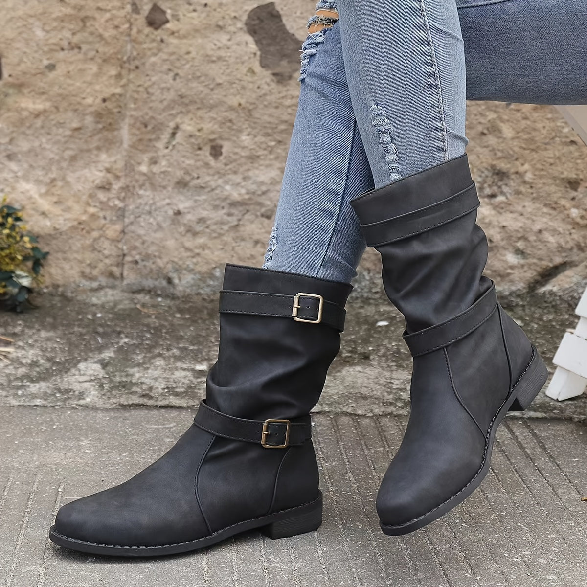 Slouchy Black Ankle Boots for Women – Chic & Stylish Comfort
