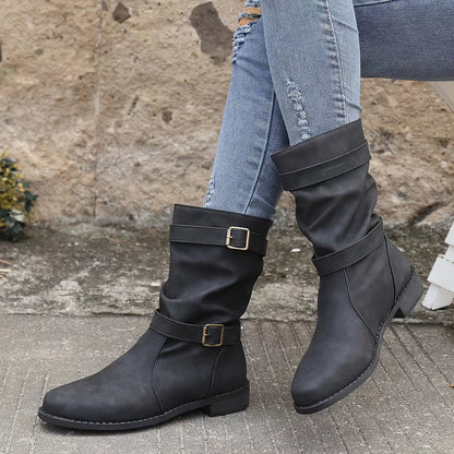 Slouchy Black Ankle Boots for Women – Chic & Stylish Comfort