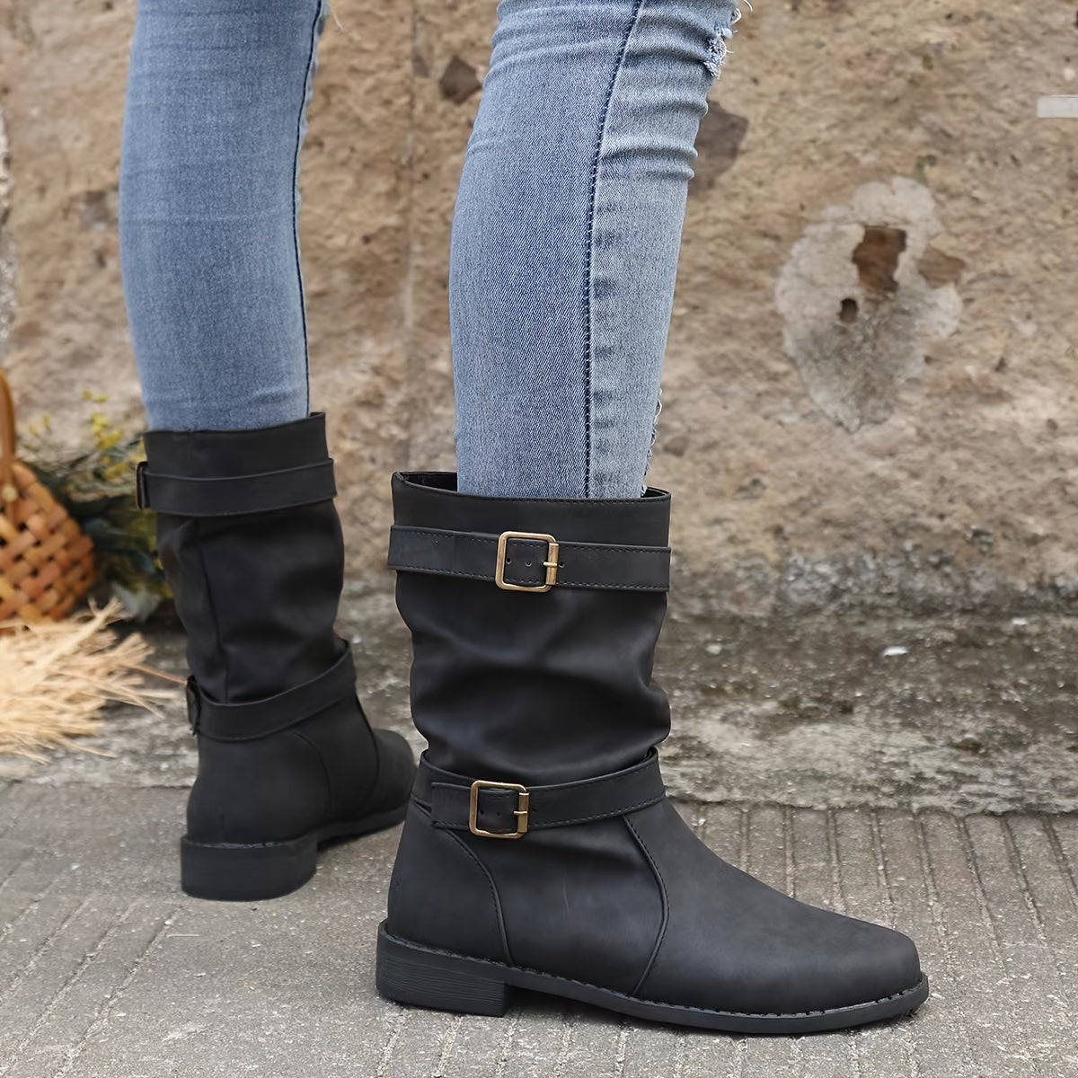 Slouchy Black Ankle Boots for Women – Chic & Stylish Comfort