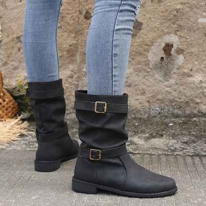 Slouchy Black Ankle Boots for Women – Chic & Stylish Comfort
