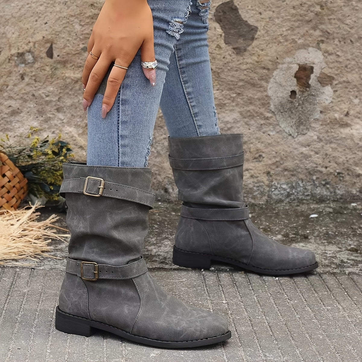 Slouchy Black Ankle Boots for Women – Chic & Stylish Comfort