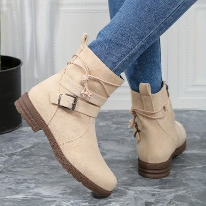 Soft-Brushed Ankle Boots for Women – Stylish & Comfortable