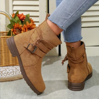 Soft-Brushed Ankle Boots for Women – Stylish & Comfortable