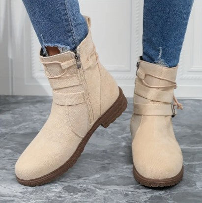 Soft-Brushed Ankle Boots for Women – Stylish & Comfortable