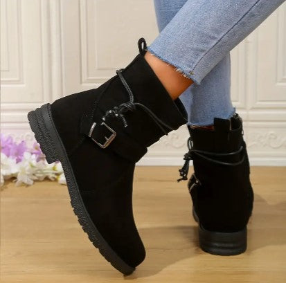 Soft-Brushed Ankle Boots for Women – Stylish & Comfortable
