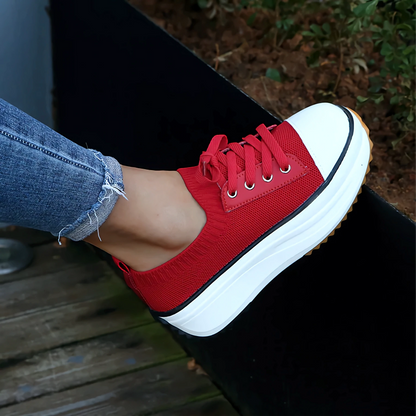 Soft Knit Platform Sneakers for Women – Stylish & Breathable Comfort